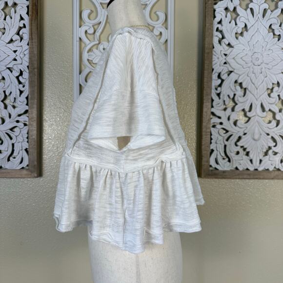 Altar’d State | Boho Bohemian Flowy Babydoll Short Sleeve Cropped Top Small - Picture 3 of 6